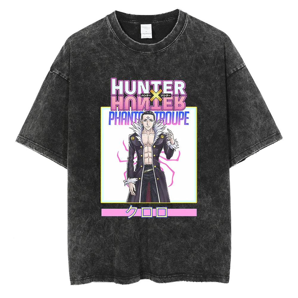 HunterXHunter Washed Tshirt Black 1