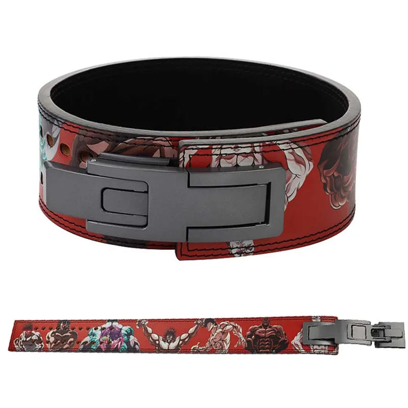 Hanma Baki weight lifting Belt red belt