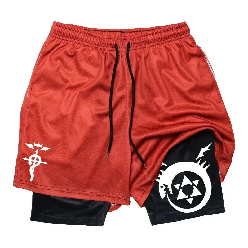 Fullmetal Alchemist 2 in 1 Double Layer Shorts Style 14