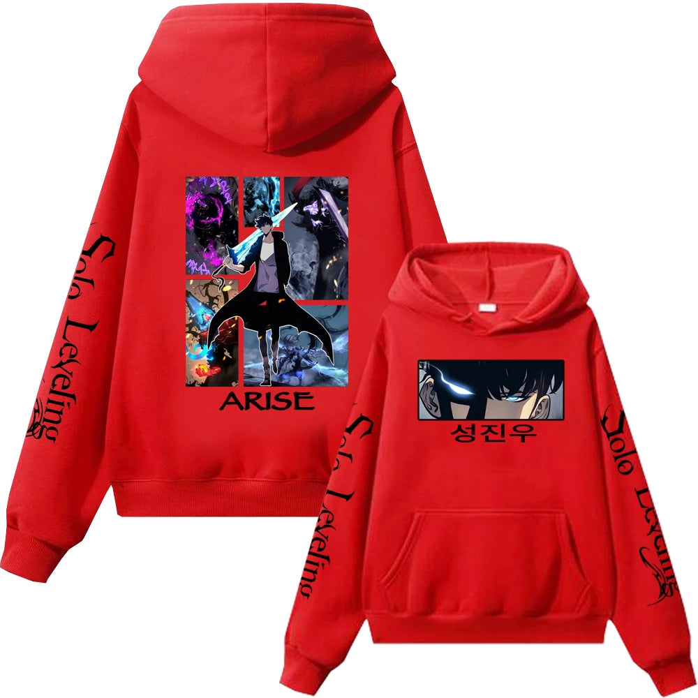 Solo Levelling Hoodie red