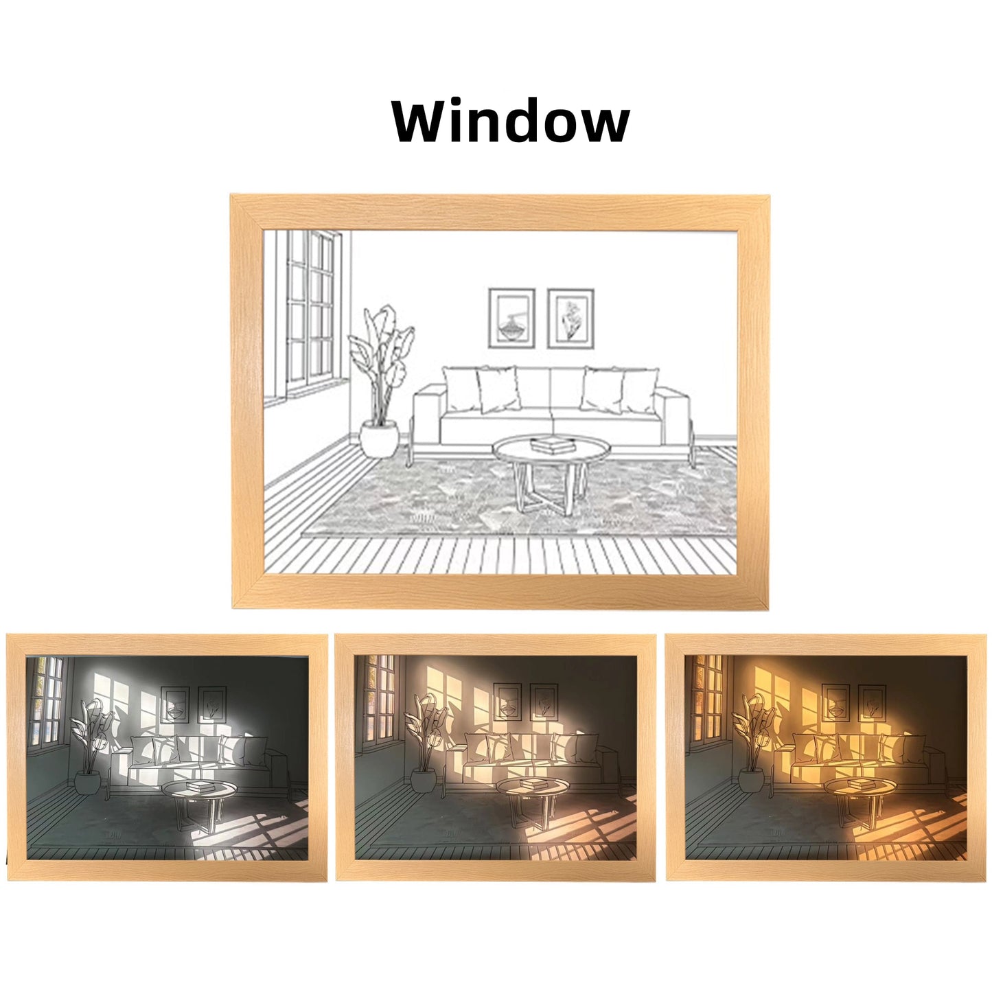 Anime Scene Led Light Painting Window