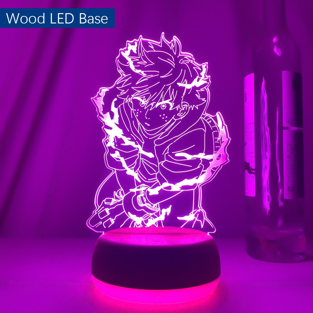 My Hero Academia Deku LED Light Wood LED Base With Remote Control