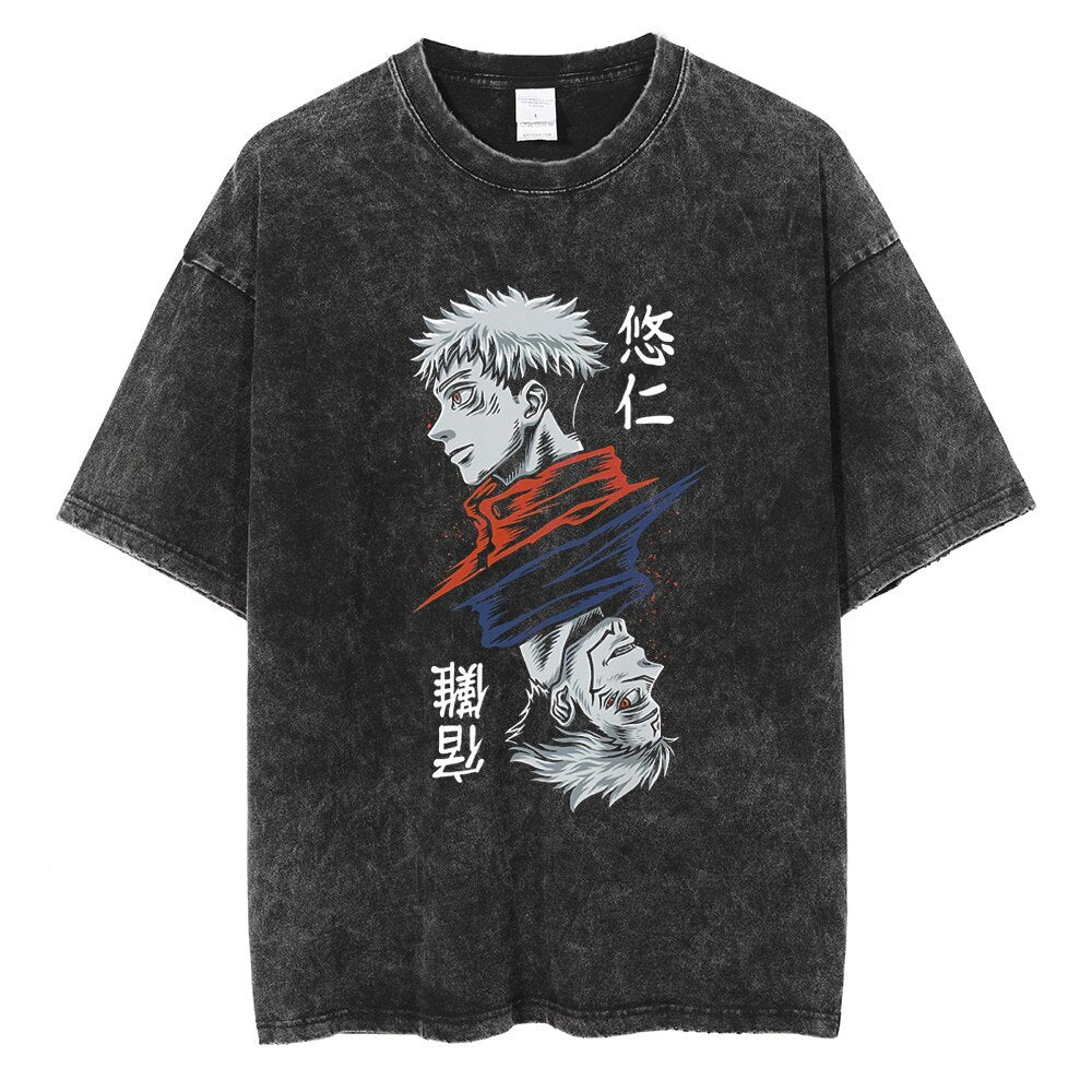 Jujutsu Kaisen Vintage T Shirt Black9
