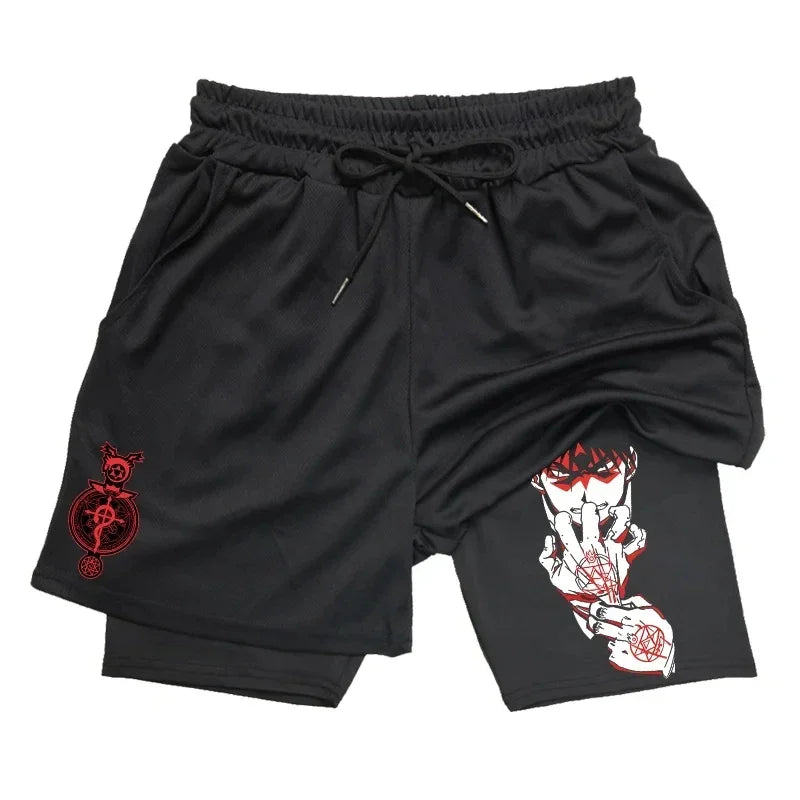 Fullmetal Alchemist 2 in 1 Double Layer Shorts Style 7