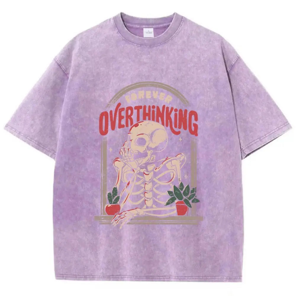 Anime Overthinking Vintage Tshirt Purple