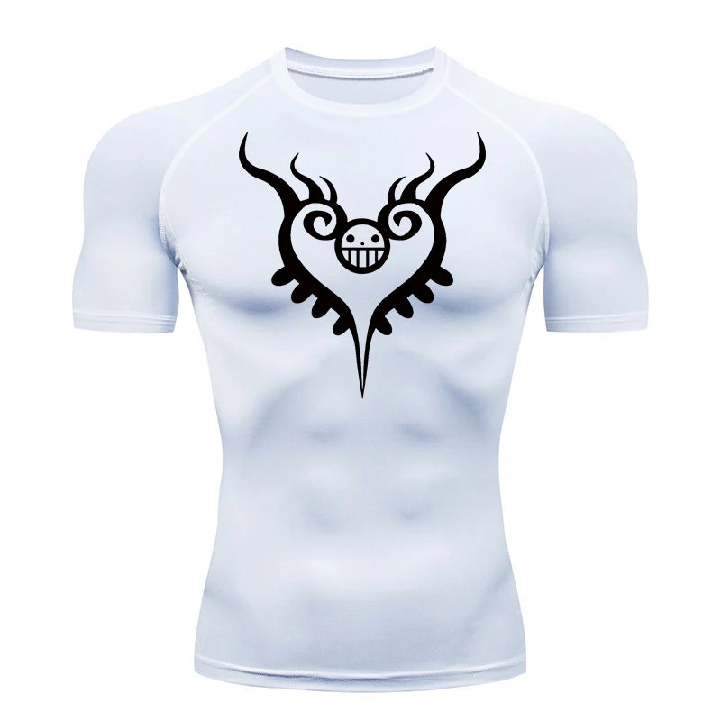 Onepiece Anime Gym Fit Tshirt White 2