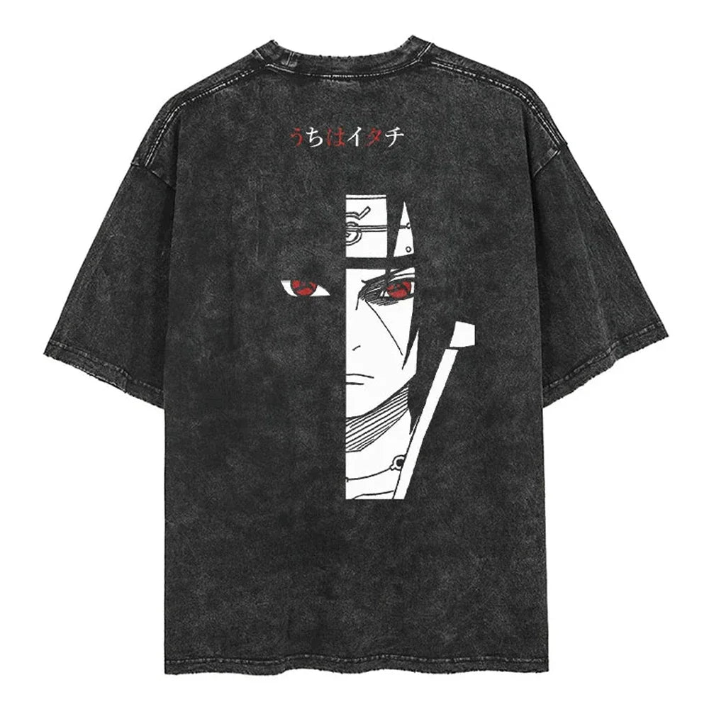 Naruto Shippuden Hinata Vintage Tshirt Mangique Sharingan