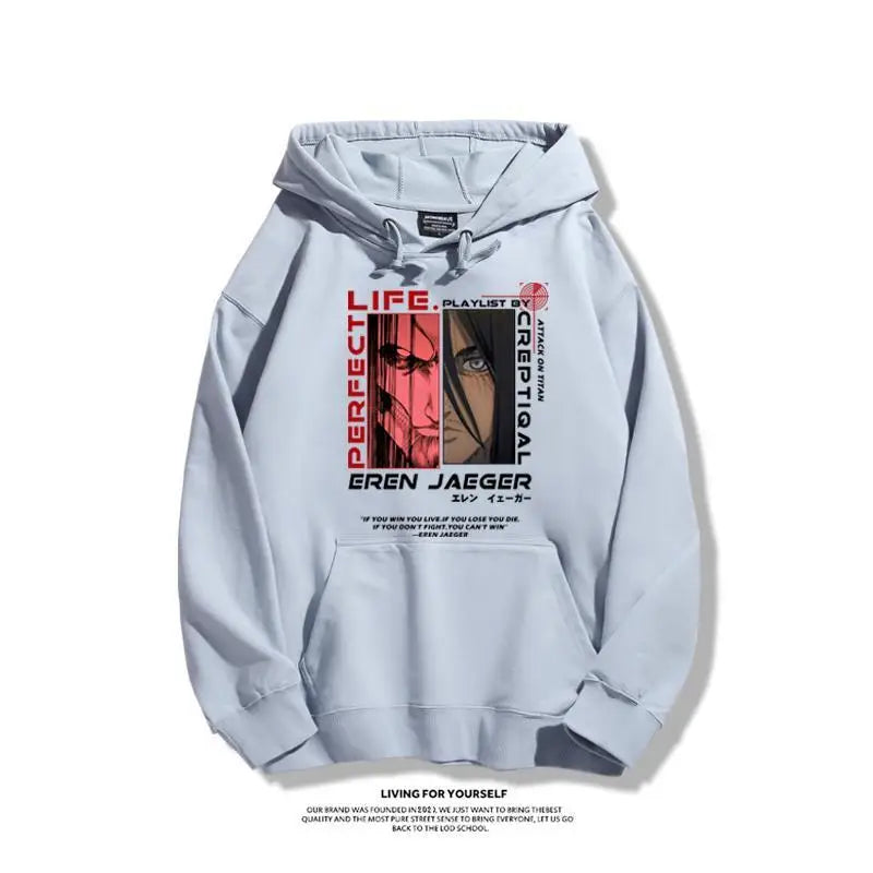 Shingeki no Kyojin Eren Hoodie Gray 2