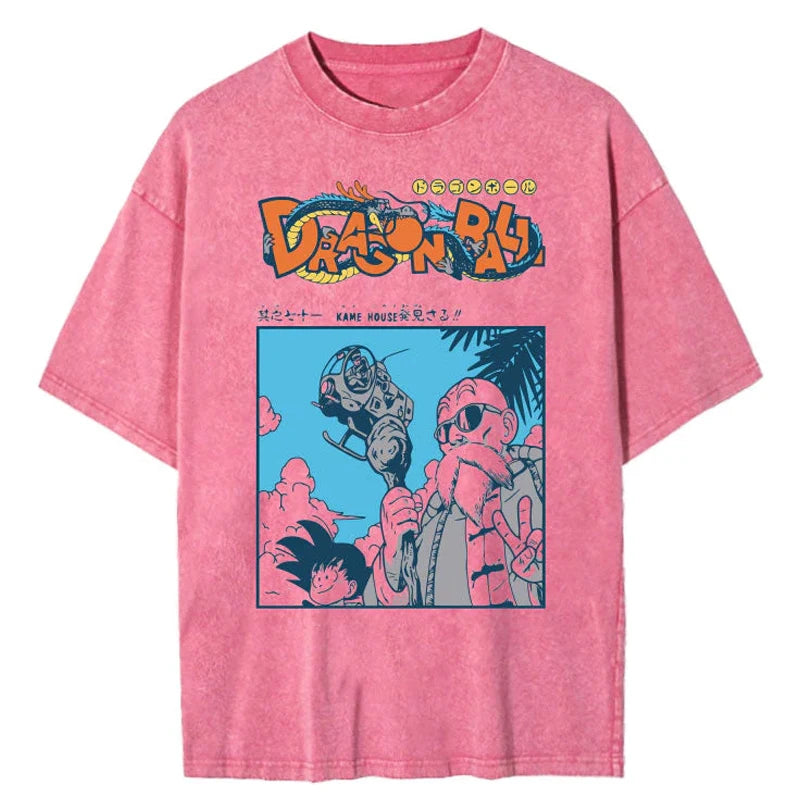 Dragonball 1987 Calendar Vintage Tshirt Pink 7