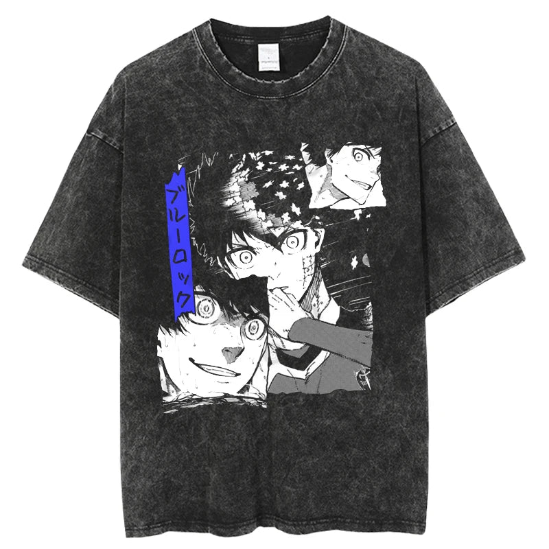 Bluelock Anime Vintage Tshirt Black 14