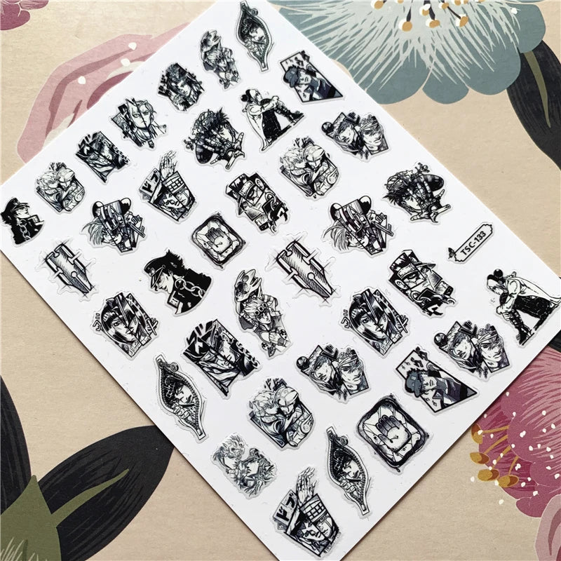 Jojo Bizarre Adventure Anime Acrylic Nails Sticker Style 7