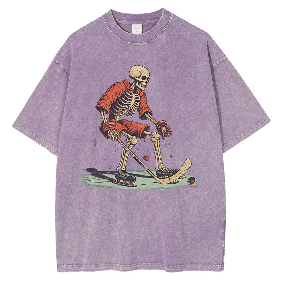 Anime Lost Skull Vintage Tshirt Purple