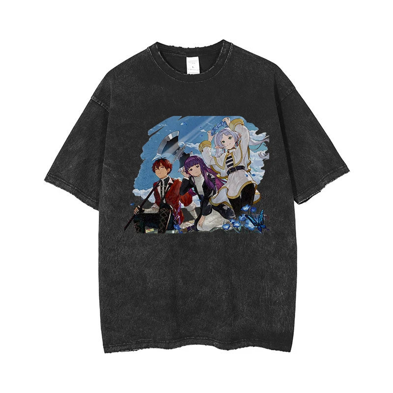 Sousou no Frieren Anime Vintage Tshirt Style 13