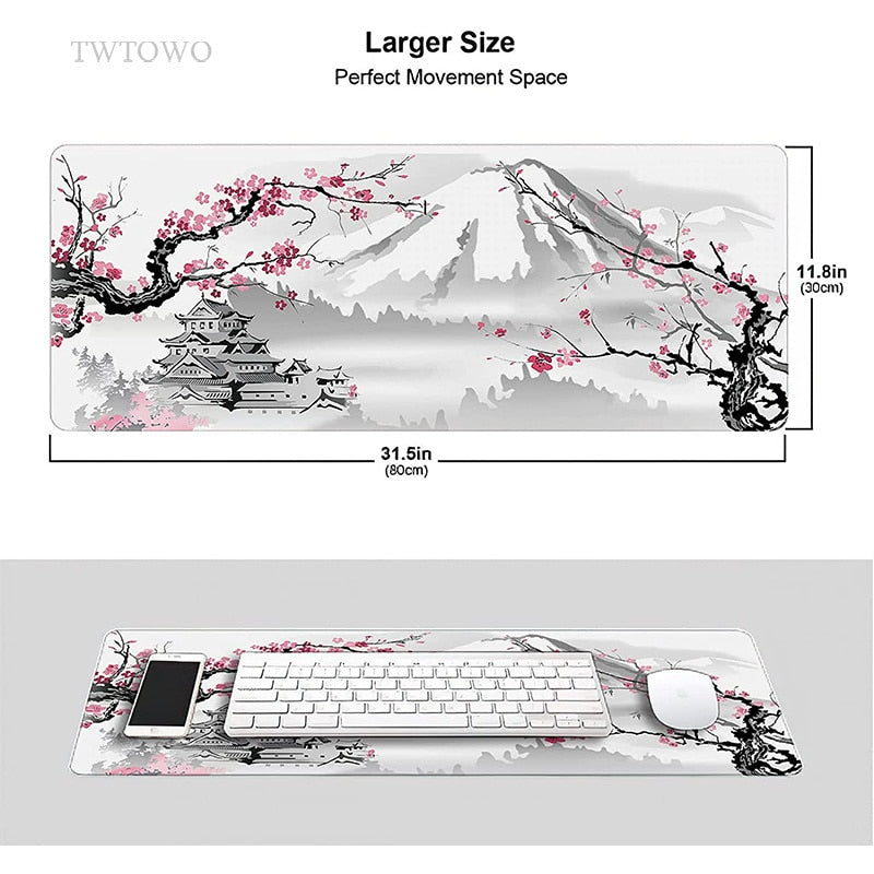 Sakura Cherry Blossom Gaming Large Mouse Pad