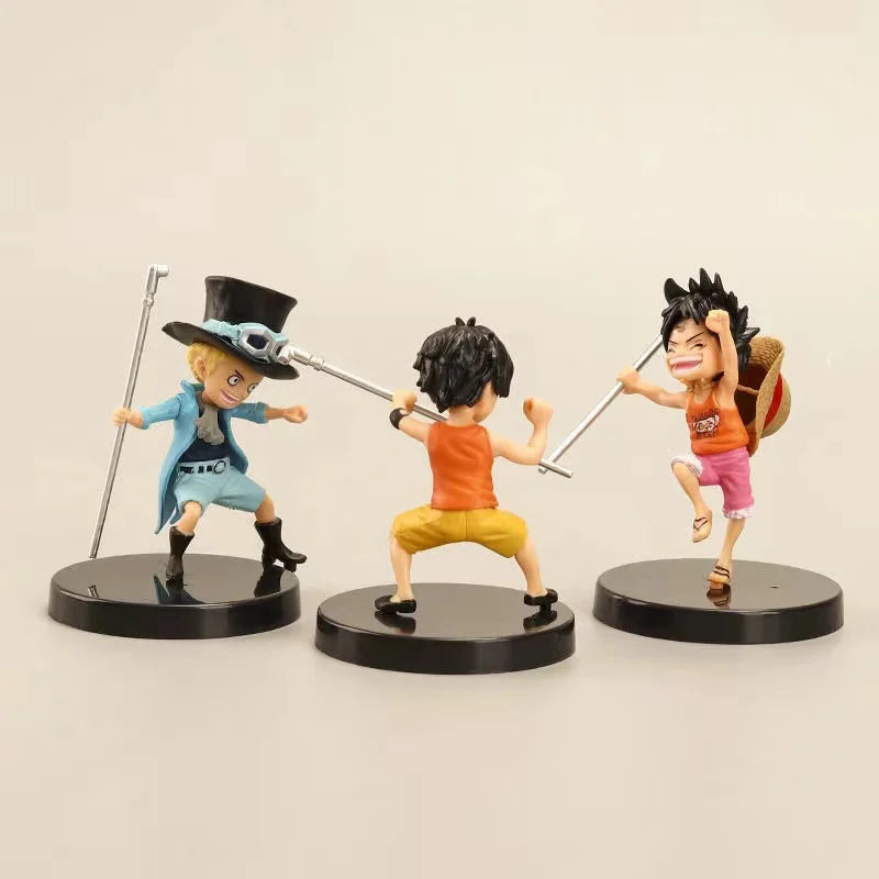 One Piece Luffy Ace Sabo Set Figurine