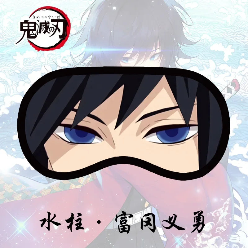 Demon Slayer Sleeping Eye Mask Dark Black