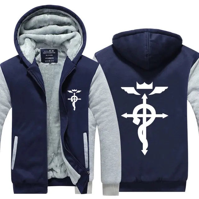 Fullmetal Alchemist Hoodie Jacket blue grey 2