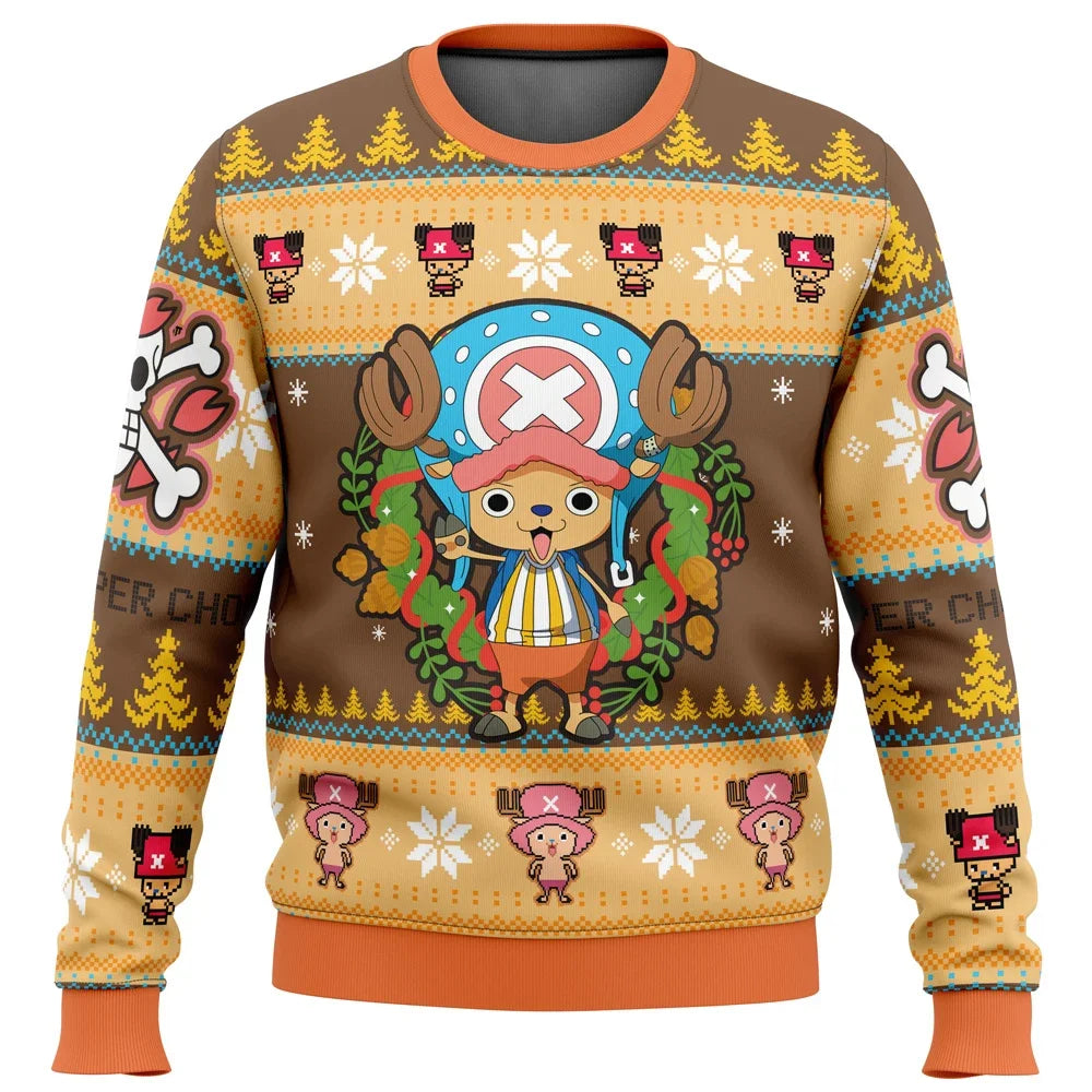 Luffy Gear 5 Sun God Ugly Christmas Sweater Style 7