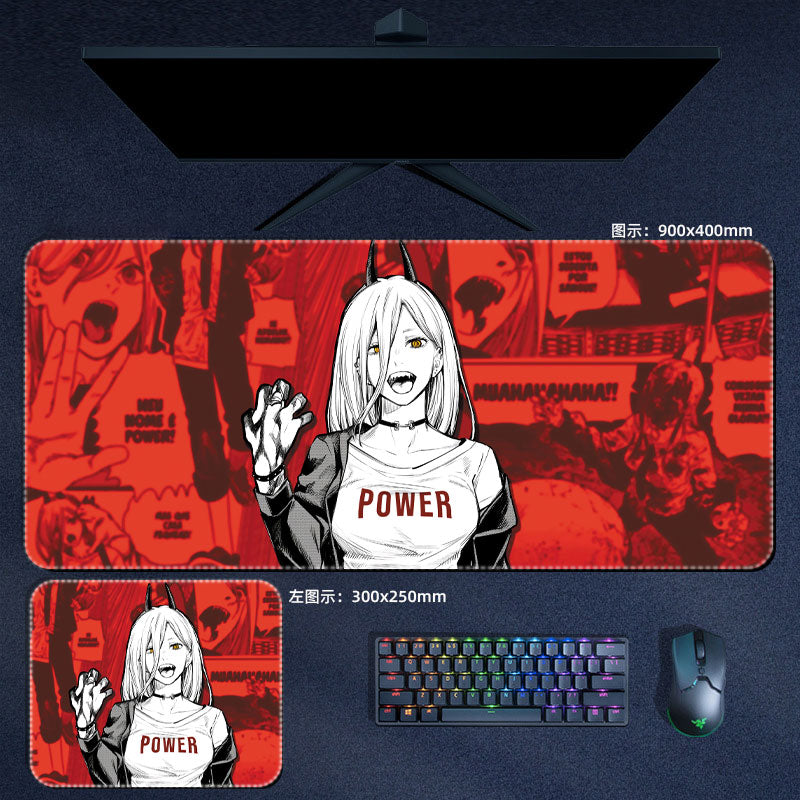 Chainsaw man Anime Large Gaming Mouse Pad 01