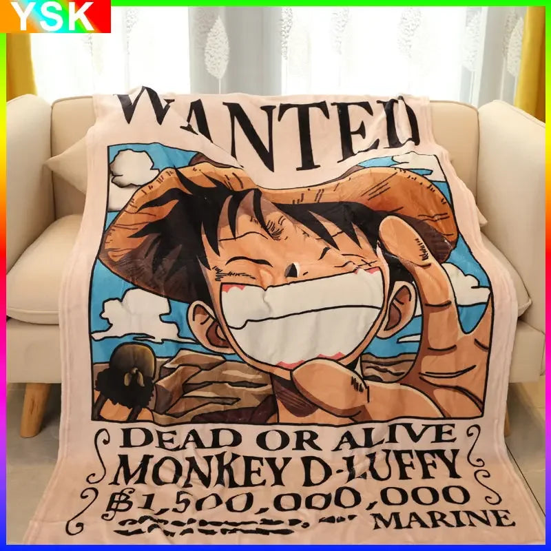One Piece Luffy Wanted Blanket