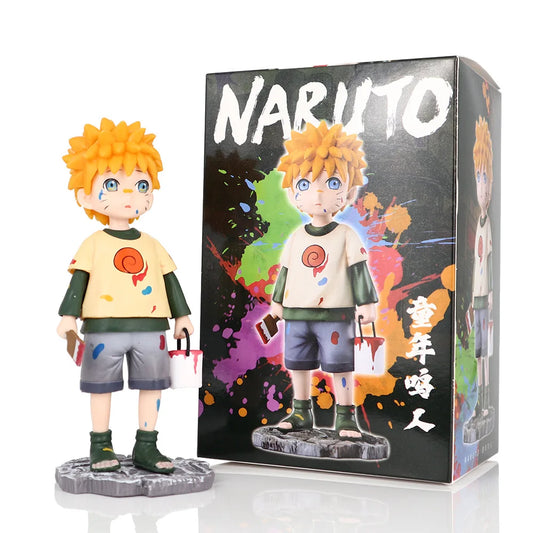 Kid Naruto Uzumaki Paint Splattered Action Figure Naruto