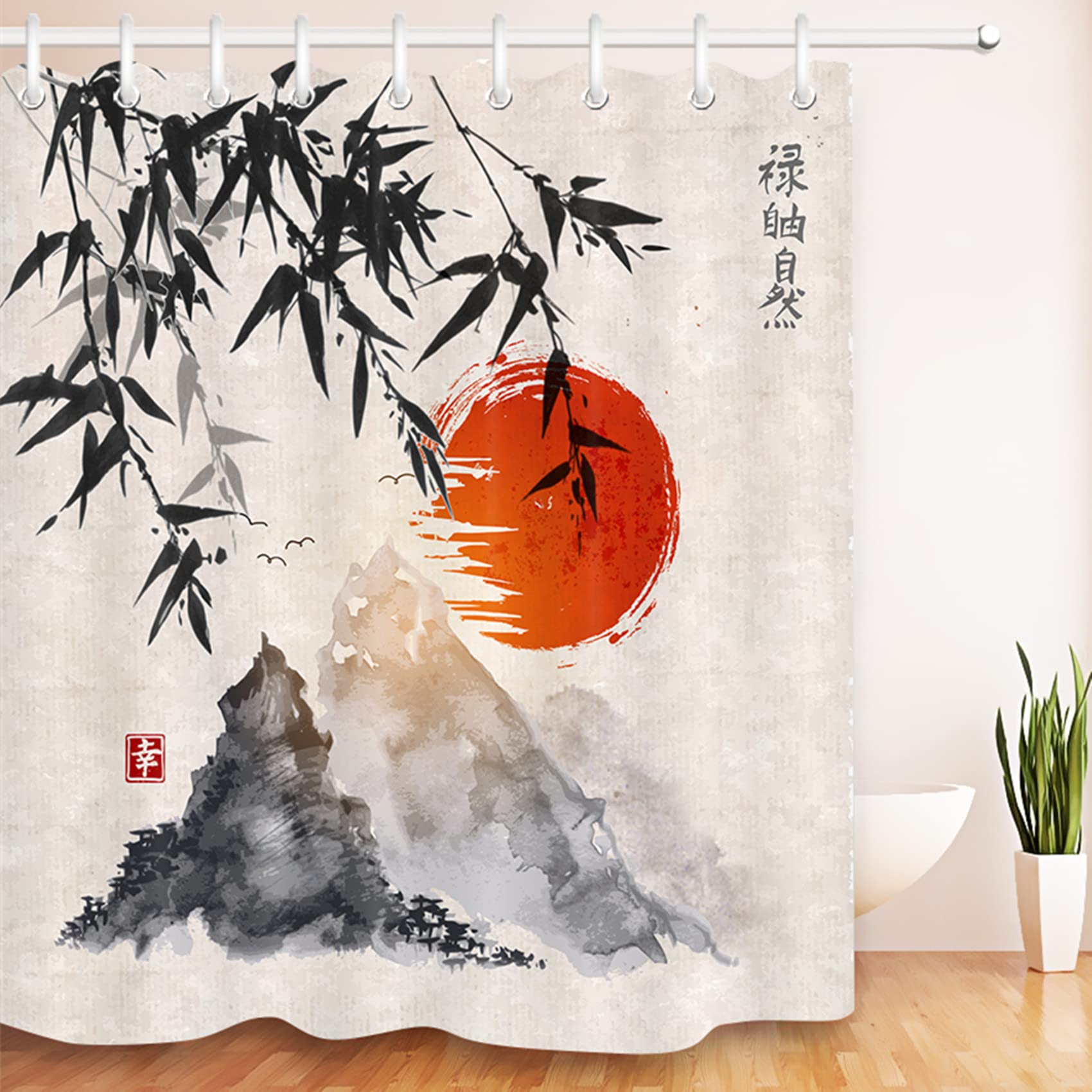 Japanese Style Shower Curtain 3
