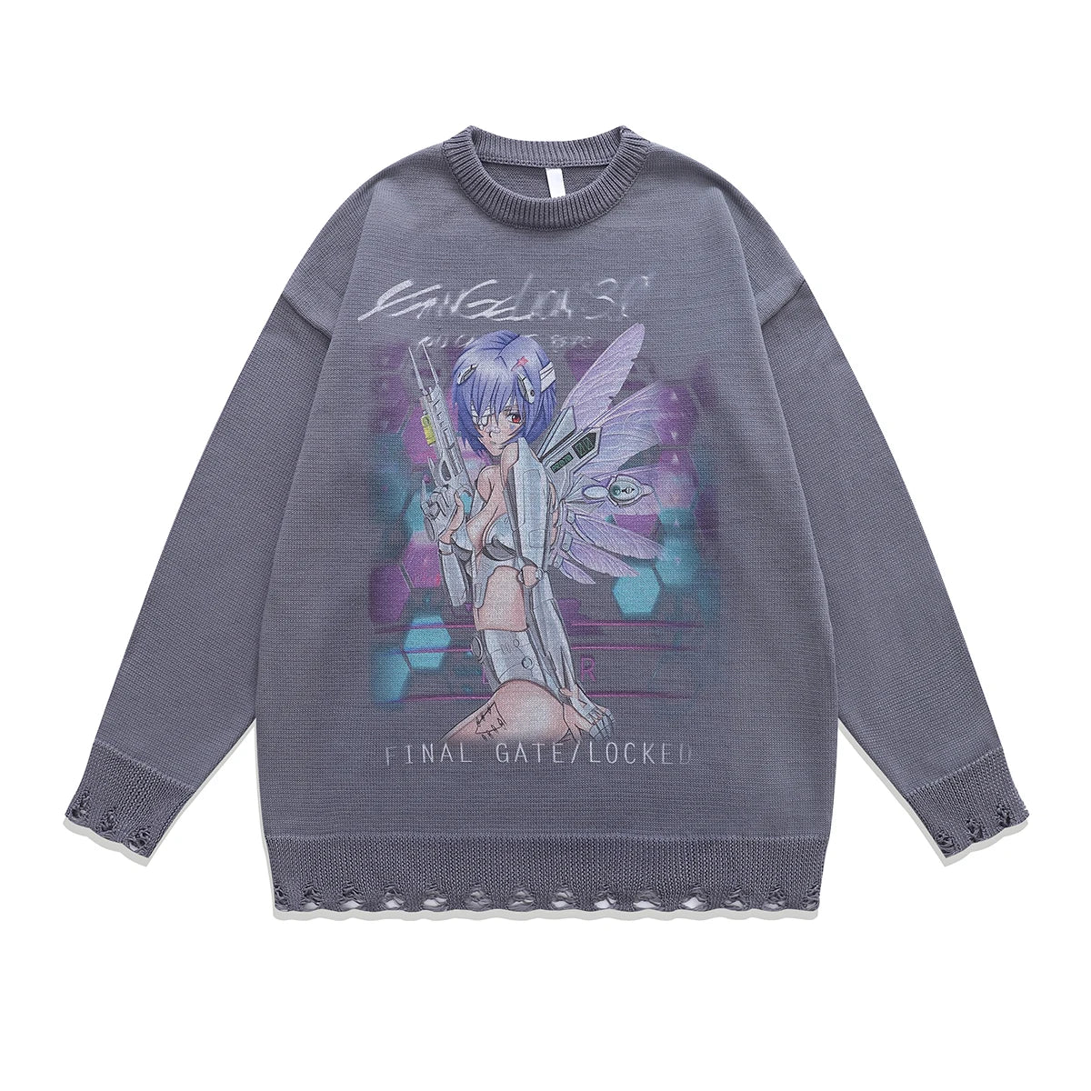 Anime New Jeans Sweater Grey 2