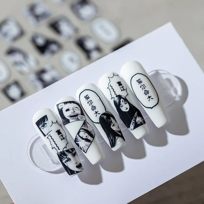 Junji Ito Manga Acrylic Nails Sticker