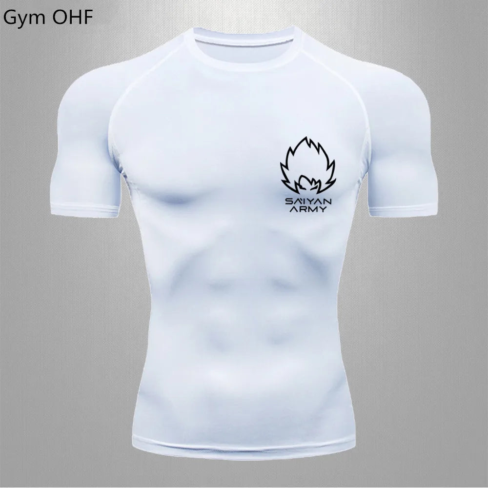 Goku Gym Fit T Shirt White-3