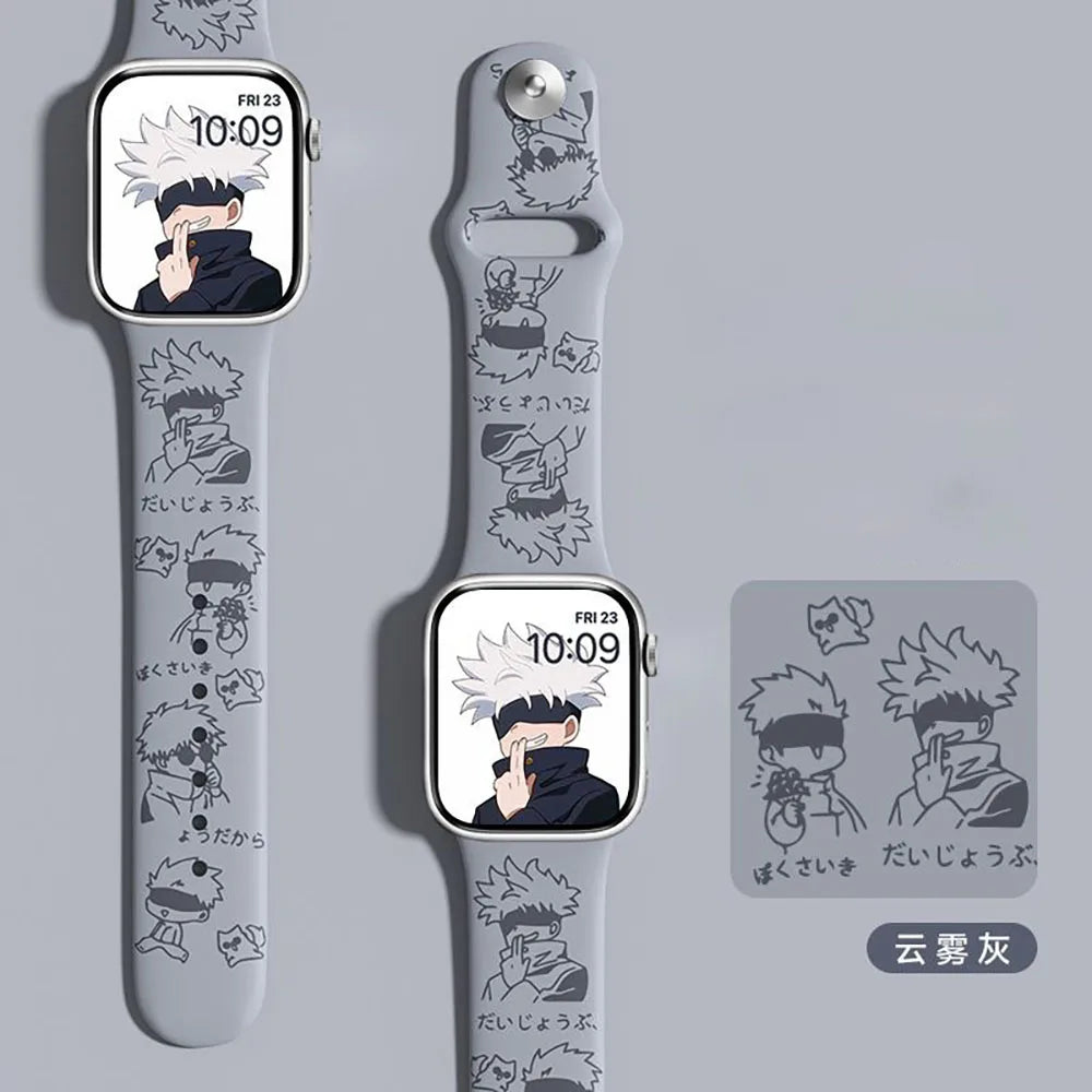 Jujutsu Kaisen Satoru Gojo Apple Watch Strap Gray