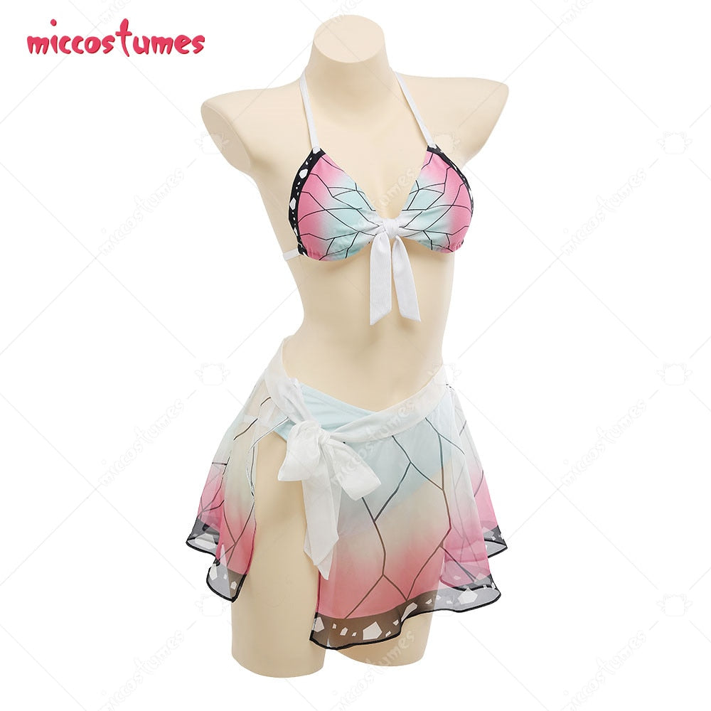 Demon Slayer Swimwear Swimsuit pink