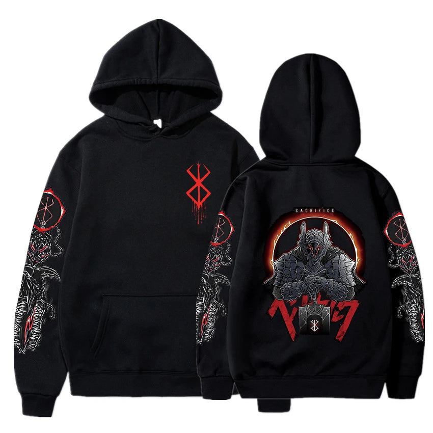 Berserk Guts Anime Cotton Hoodie Black 1