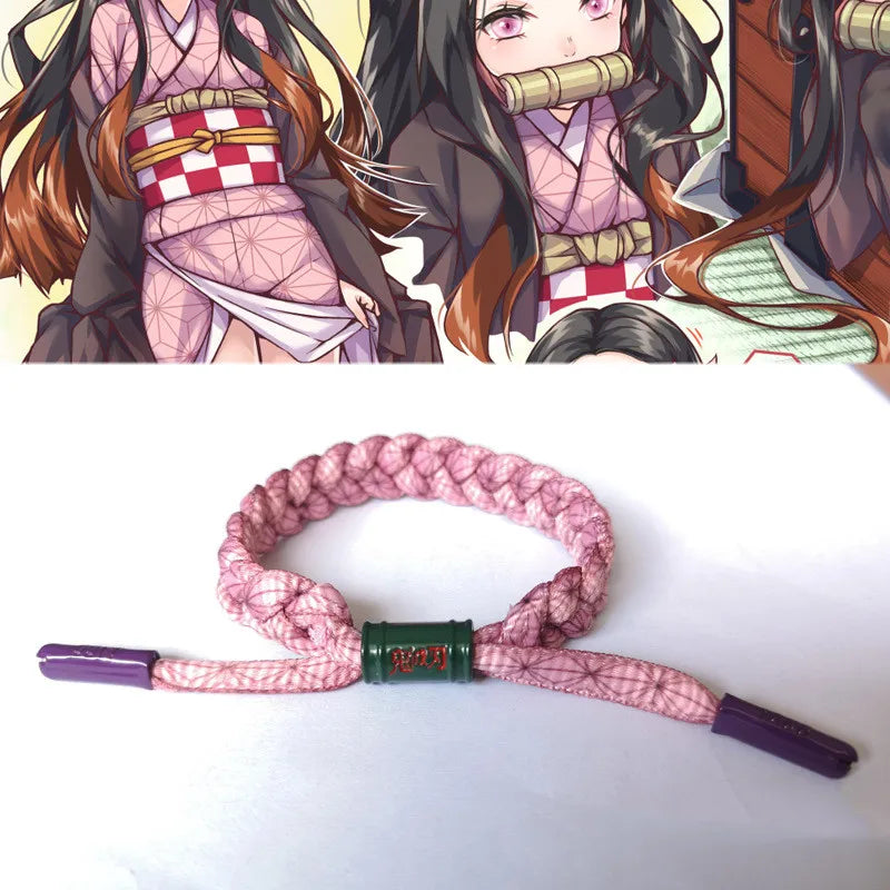 Demon Slayer Hand-Knitted Bracelet