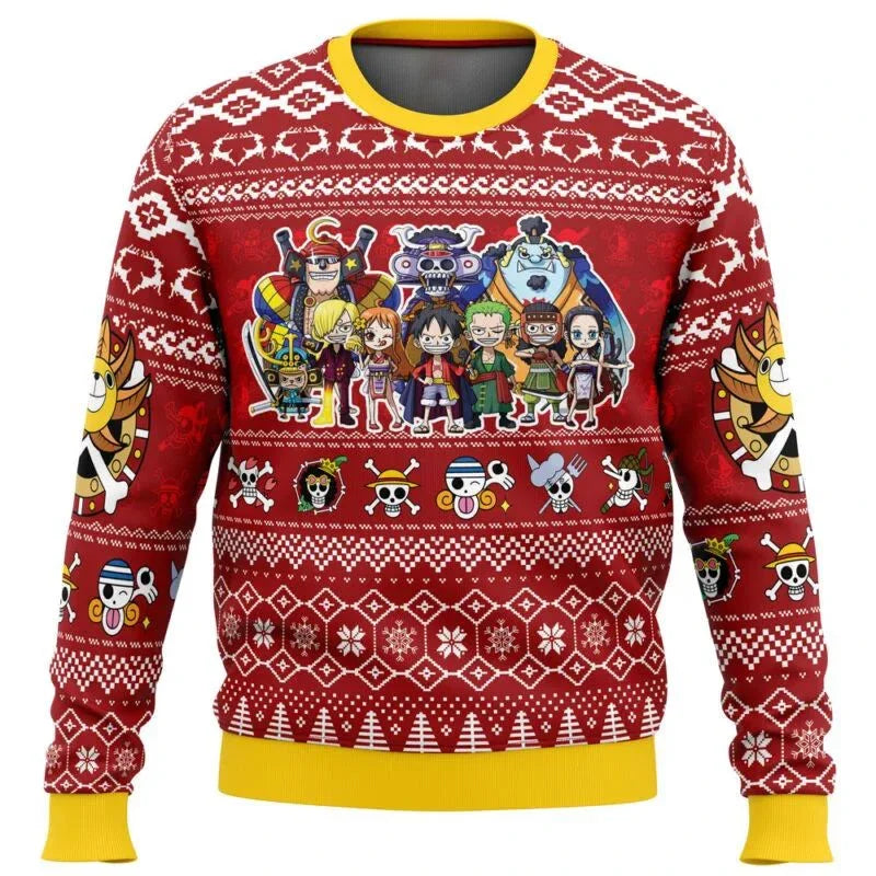 Luffy Gear 5 Sun God Ugly Christmas Sweater Style 1