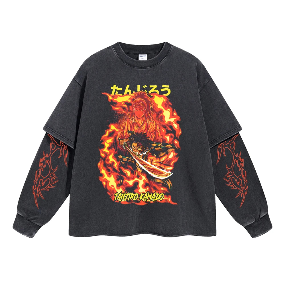 Kimetsu no Yaiba Anime Double Layer Sweatshirt