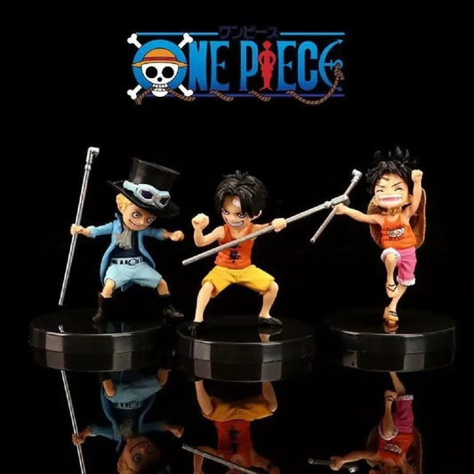 One Piece Luffy Ace Sabo Set Figurine