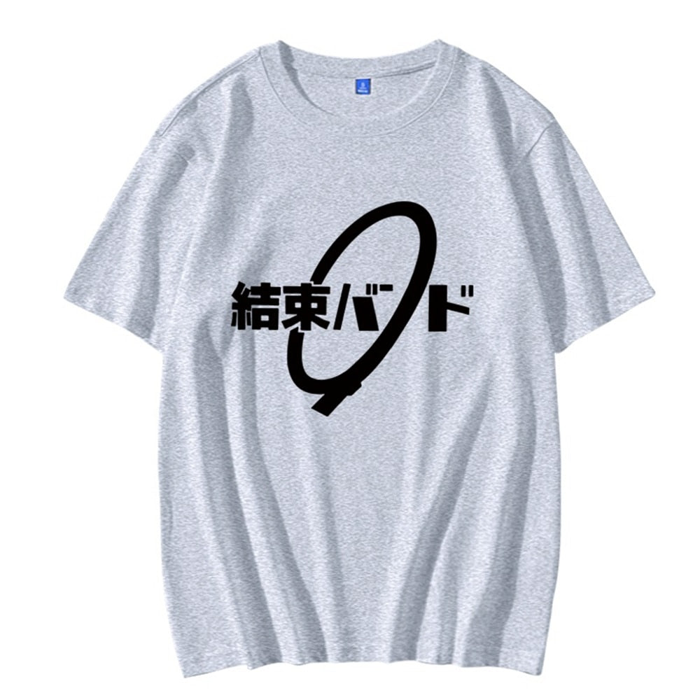 BOCCHI THE ROCK! Anime Summer Casual T shirt Gray