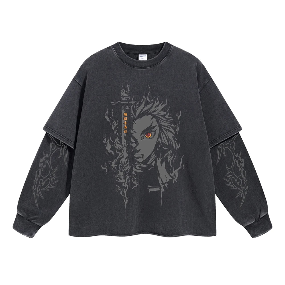 Kimetsu no Yaiba Anime Double Layer Sweatshirt Style 8