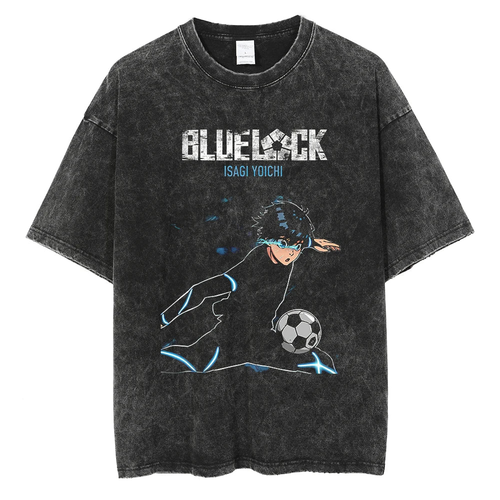 Bluelock Anime Vintage Tshirt Black 8