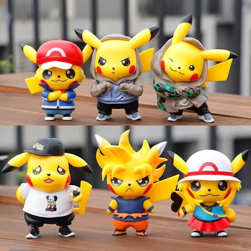 Pokemon Figures Pikachu Cosplay Model Toys, 10 Cm Pikachu