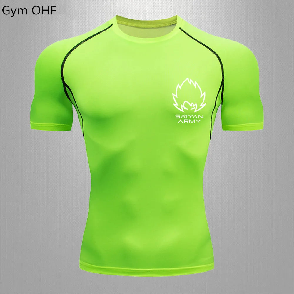 Goku Gym Fit T Shirt green