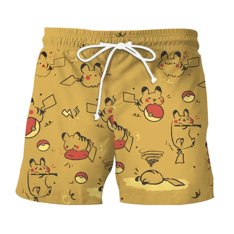 Pokemon Pikachu Gengar Shirt Shorts Set Style 9