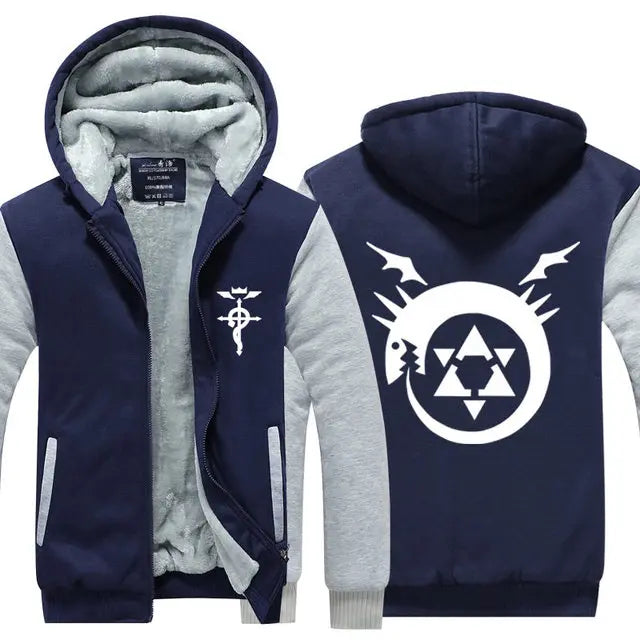 Fullmetal Alchemist Hoodie Jacket blue grey