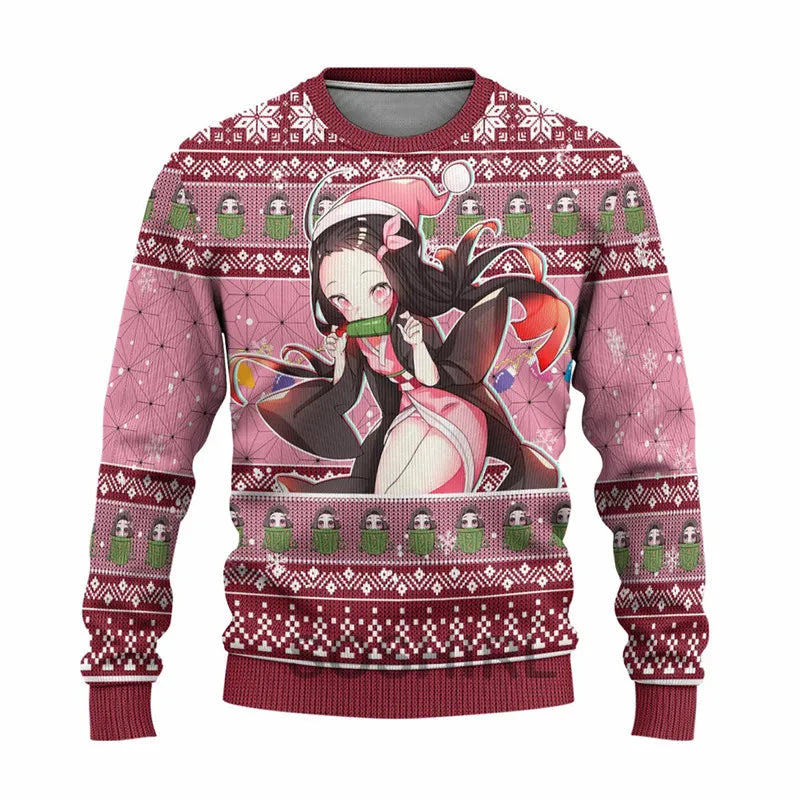 Demon Slayer Ugly Christmas Sweater