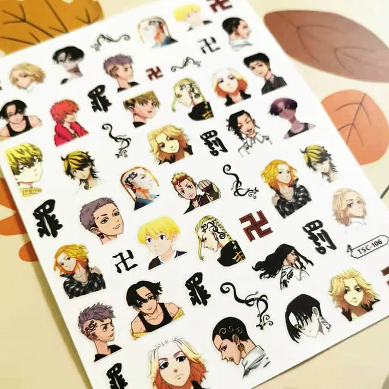 Tokyo Revengers Anime Acrylic Nails Sticker