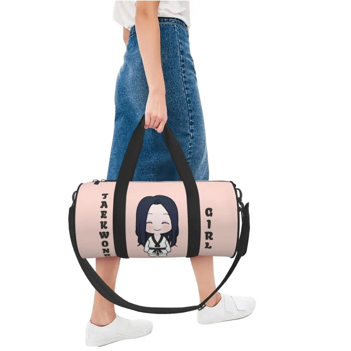 Kawaii Taekwondo Girl Duffle Bag