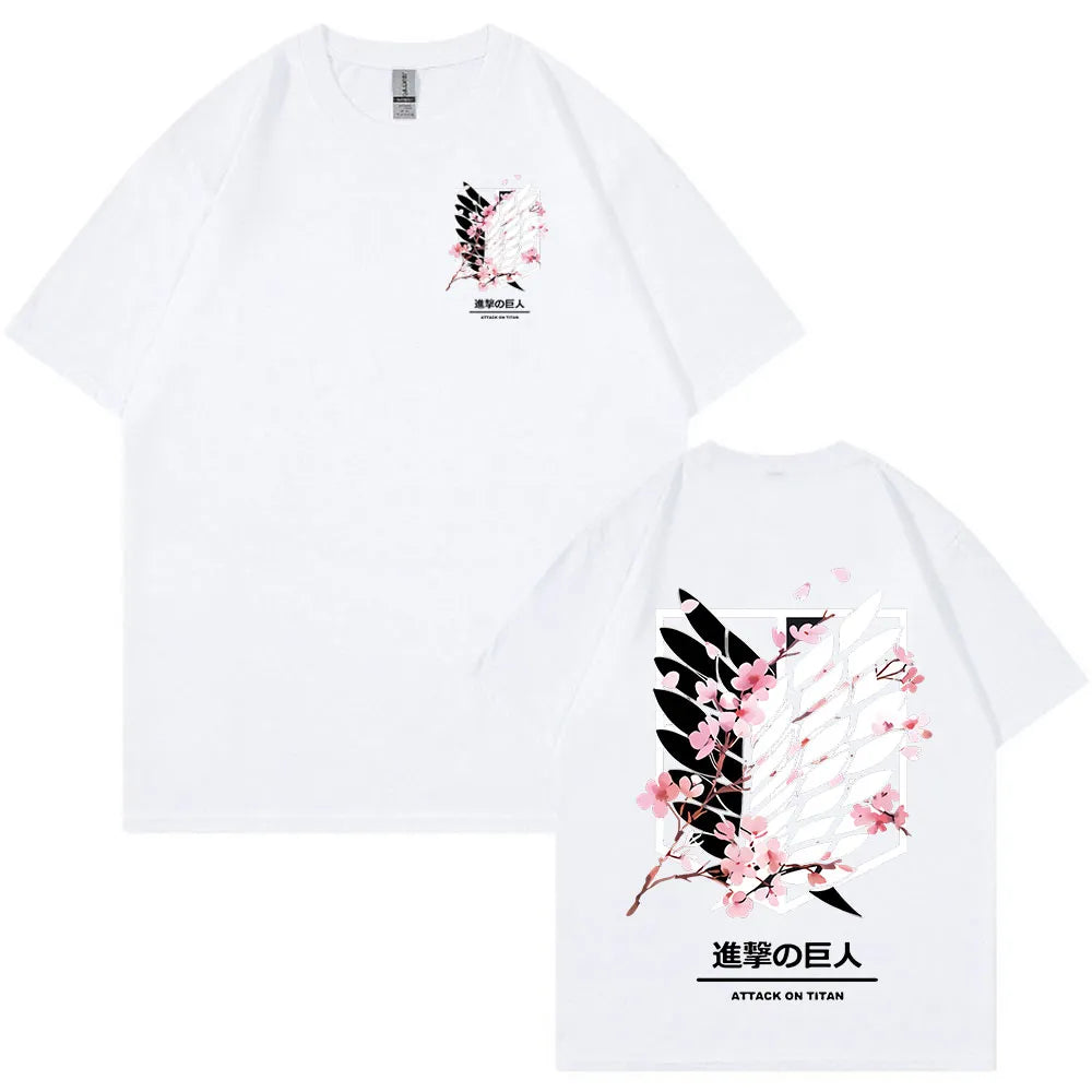 Anime Attack on Titan AOT Logo T-Shirt White