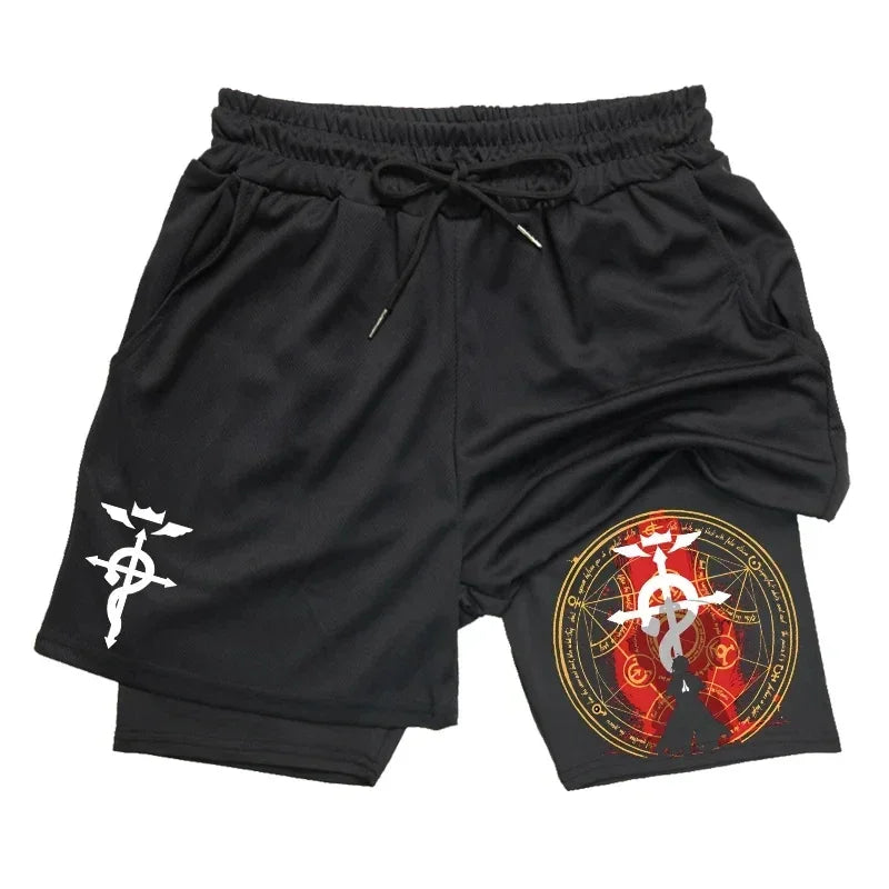 Fullmetal Alchemist 2 in 1 Double Layer Shorts Style 11