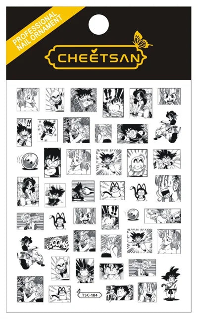 Dragonball Anime Acrylic Nails Sticker