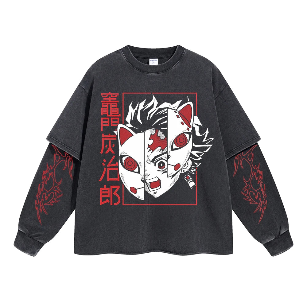 Kimetsu no Yaiba Anime Double Layer Sweatshirt Style 6